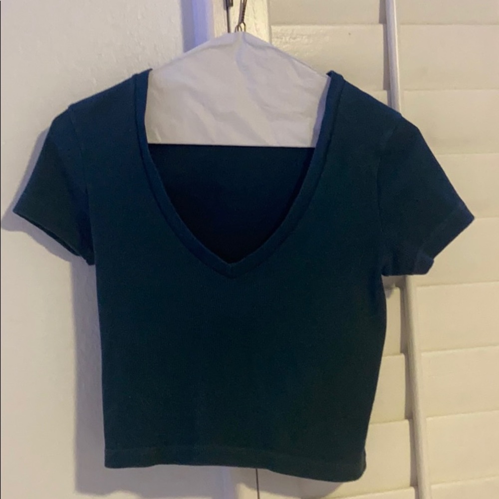 Green brandy crop top